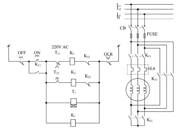 Sơ đồ mạch khởi động sao – tam giác